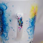 Kubek ręcznie malowany motyle - 