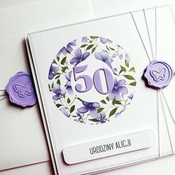 Minimalistyczna kartka urodzinowa z liczbą 