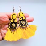 Yellow kolczyki sutaszowe - 