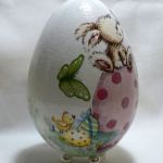 Jajko (16cm) zając na jajku - teofano atelier, jajko