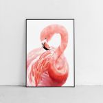 Plakat Flaming malowany 50x70 cm B2 - 