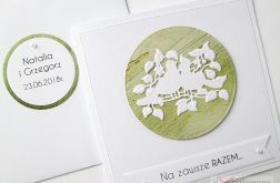 Kartka NA ZAWSZE RAZEM biało-zielona