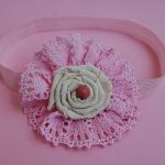 Opaska niemowlęca  - Mała rusałka w różu - 