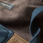 Szaro-brązowa duża torba z kominem patchwork - 