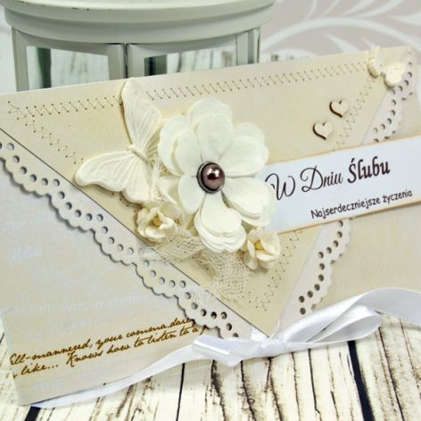 Kopertówka ślubna-wanilia