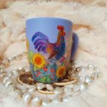 Ręcznie malowany wiejski kubek 300 ml. - Ręcznie malowany