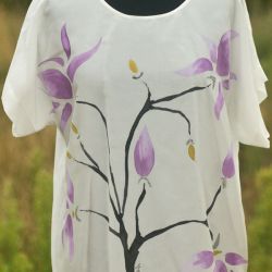 Bluzka jedwabna - magnolia