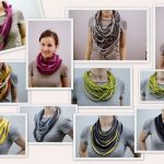 Zamotka, dzianinowy naszyjnik, makaronowy szal - 