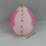 Jajko w tkaninie różowe - teofano atelier, jajko