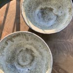 Miski ceramiczne z brązowej gliny - 