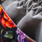 Szara torebka listonoszka z kominem w peonie - 