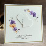 Kartka ślubna z pudełkiem i kopertą, WA 63-C - Kartka ślubna z pudełkiem