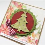 Kartka bożonarodzeniowa z zieloną choinką - kartka na Boże Narodzenie z zieloną choinką