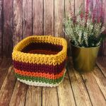 Kolorowy kosz do przechowywania,kwadratowy koszyk 15x12cm.. - 