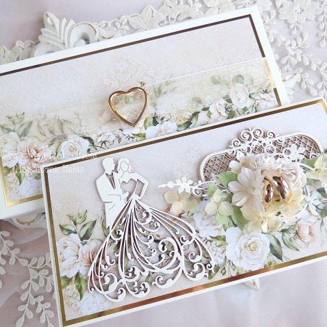 Ślubna kartka w pudełku 1068