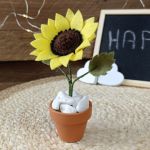 Mini kwiatuszek z filcu - słonecznik - 