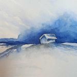 Pejzaż 45- akwarela formatu 18 x 24 cm - 