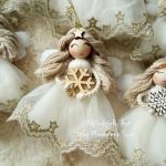 Aniołek ze śnieżynką Anioł Zawieszka Boże Narodzenie Prezent  - 