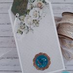 Kartka dla nauczyciela z sową, personalizacja - Tył kartki i tył etykietki