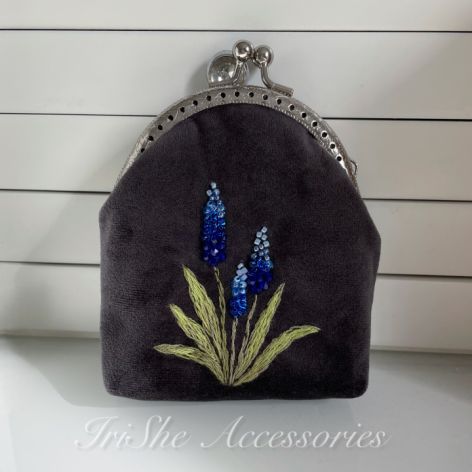 Portmonetka welurowa damska “Szafirek”