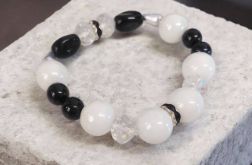 Bransoletka czarno-biała