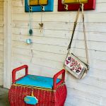 Unikatowy zestaw odnawianych mebli w stylu boho, półka GRATIS - 