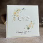 Kartka ślubna w ozdobnej kopercie, WP 132a - Kartka ślubna w ozdobnej kopercie