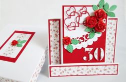 Kartka ROCZNICA ŚLUBU z serduszkami