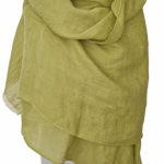 SZAL LNIANY SZALIK DAMSKI KANARKOWY FELTMONDO - Szal zielony