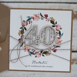 Kartka na 50 urodziny z cyframi