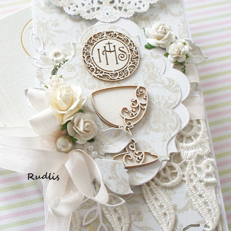 Kartka komunijna w pudełku na bogato v.3