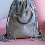 Kremowo-szary plecak torba 2w1 - 