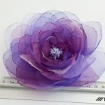 Broszka przypinka kwiat 15 cm, fiolet - broszka kwiat fiolet 3