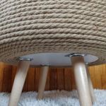Stolik kawowy puf rustykalny boho handmade - Spód może się różnić w zależności od użytych materiałów