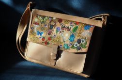 Ręcznie malowana skórzana torebka LAS