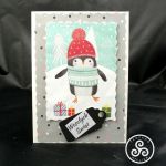 Kartka z pingwinkiem - teofano atelier, pocztówka