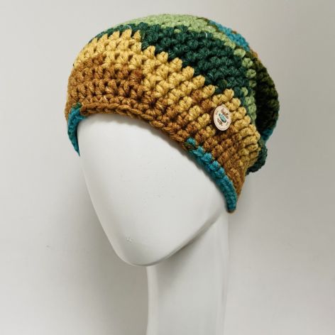 Gruba czapka beanie smerf kolorowa szydełkowa 15