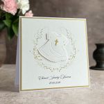 Kartka na chrzest z pudełkiem i kopertą C56 - Personalizowana pamiątka chrztu