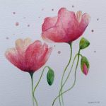 Maki-akwarela formatu 20x20 cm  - 