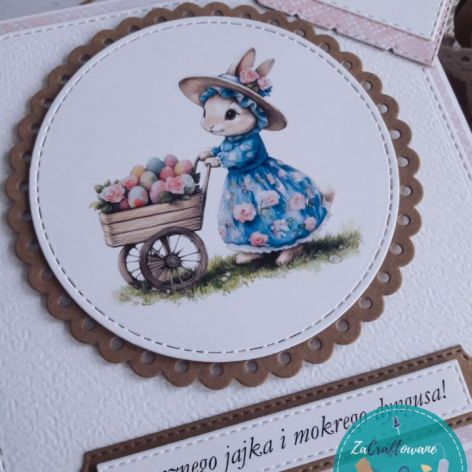 Kartka wielkanocna z Panią Króliczek 2