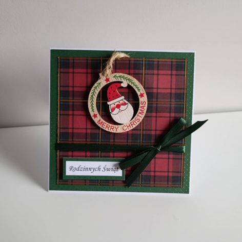 Kartka świąteczna z mikołajem