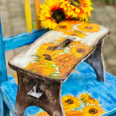 Zydelek, ryczka, słoneczniki, van Gogh, prezent