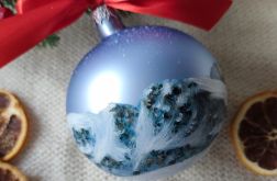 Ręcznie malowana bombka "zimowe Tatry" (3), 10 cm