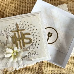 195,Kartka na komunię w pudełku z torebk