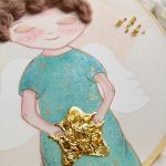 Obrazek z aniołem pamiątka Chrztu chłopiec - anioł stróż dla dziewczynki pamiątka