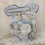 Kartka body na chrzest "CuteBabyGirl" GOTOWA - 