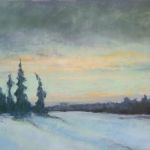 Zima-praca formatu 18/24 cm.  - 