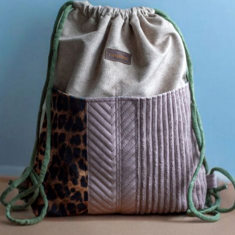 Workoplecak z kieszeniami patchwork I