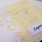 Zaproszenie z różą nr 4 - biała róża