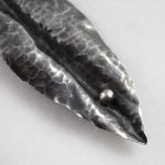 Nature - duży srebrny wisior (2303-09) - prosty naszyjnik